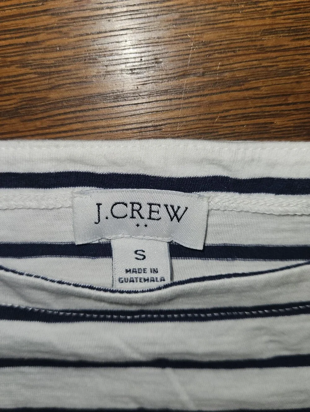 J. Crew Striped Boatneck Top